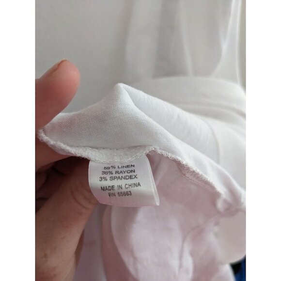 For Cynthia Linen Lagenlook Mixed Media Beachy Dress Size S - Picture 8 of 10